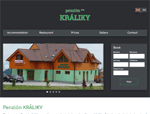 Tablet Screenshot of penzionkraliky.sk